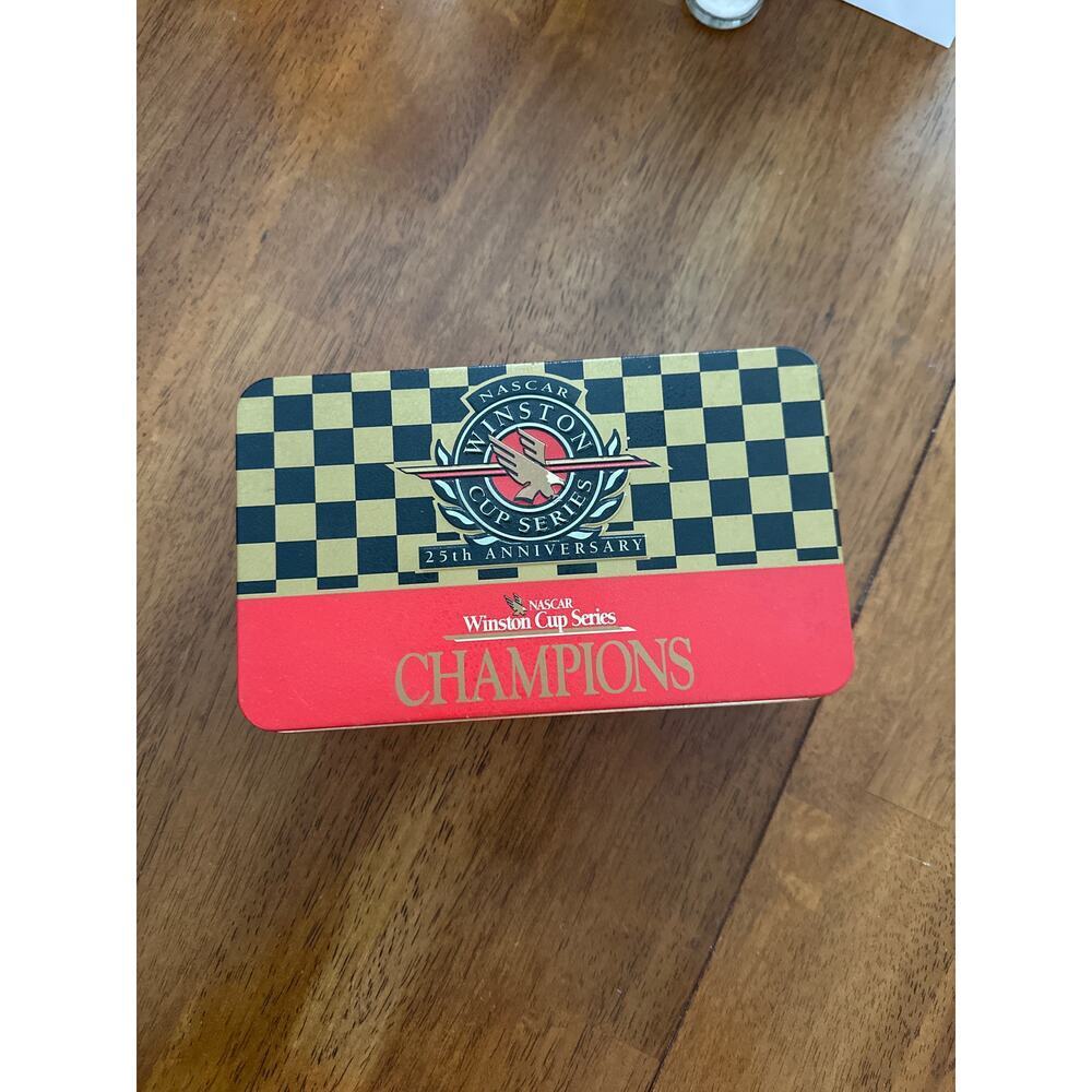 Vintage NASCAR Winston Cup Series Champions Tin 25th Anniversary Collector Case